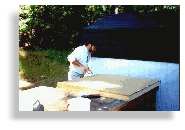 Me making the canvas