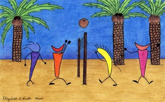 Primitive Volleyball by Elizabeth Smith