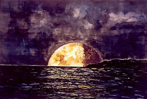 Moon Rise, Cape Cod, MA by Cheryl Perrault