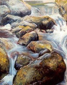 Stones in River by Marjolein Kruijt